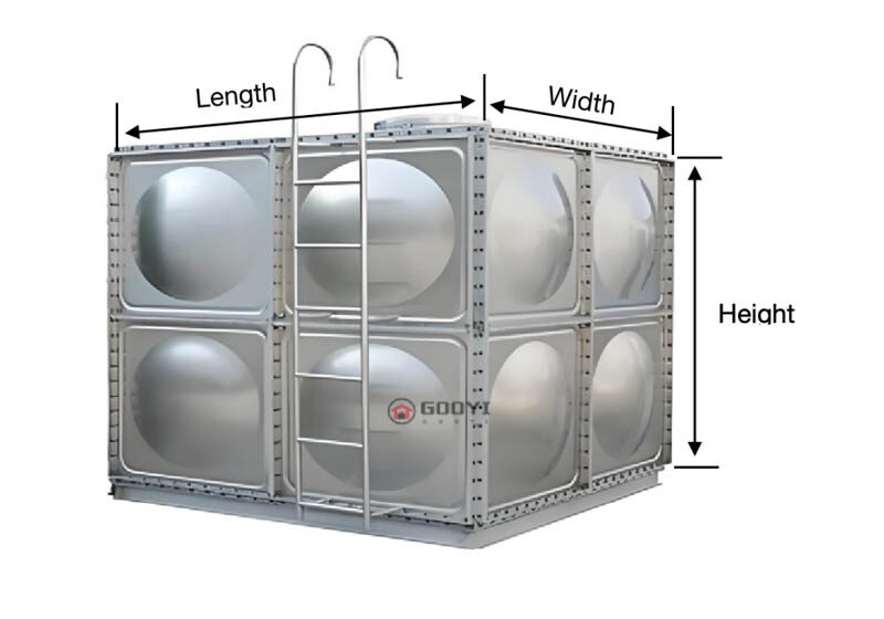 Square Sectional Panel Stainless Steel water tank