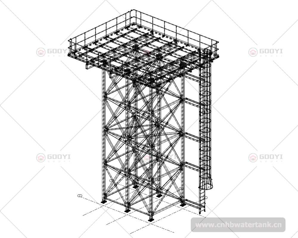 Steel Tower for Water Tank Drawing2 Steel Tower for Water Tank Drawing2