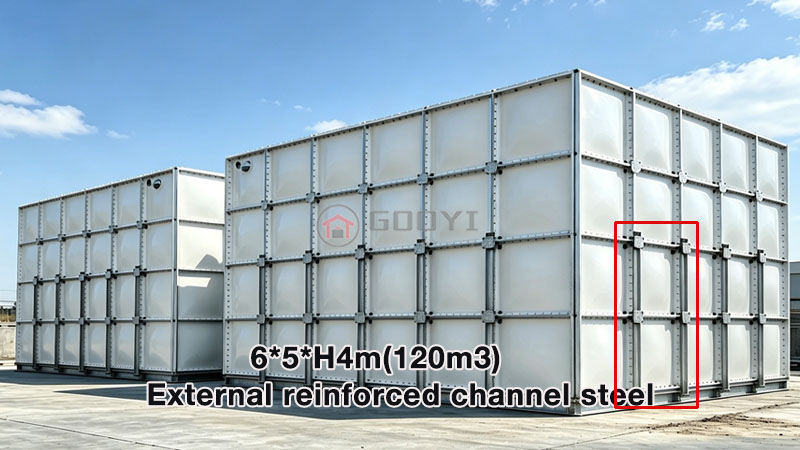 2m Galvanized external reinforced channel steel for GRP water tank