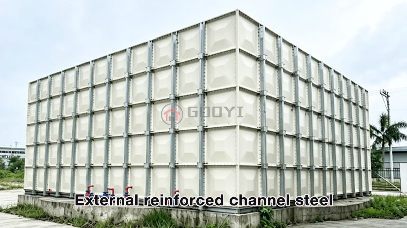 4m Galvanized external reinforced channel steel for GRP water tank